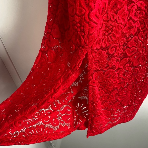 TIGERMIST RED LACE MIDI DRESS / Size XS - Picture 2 of 7